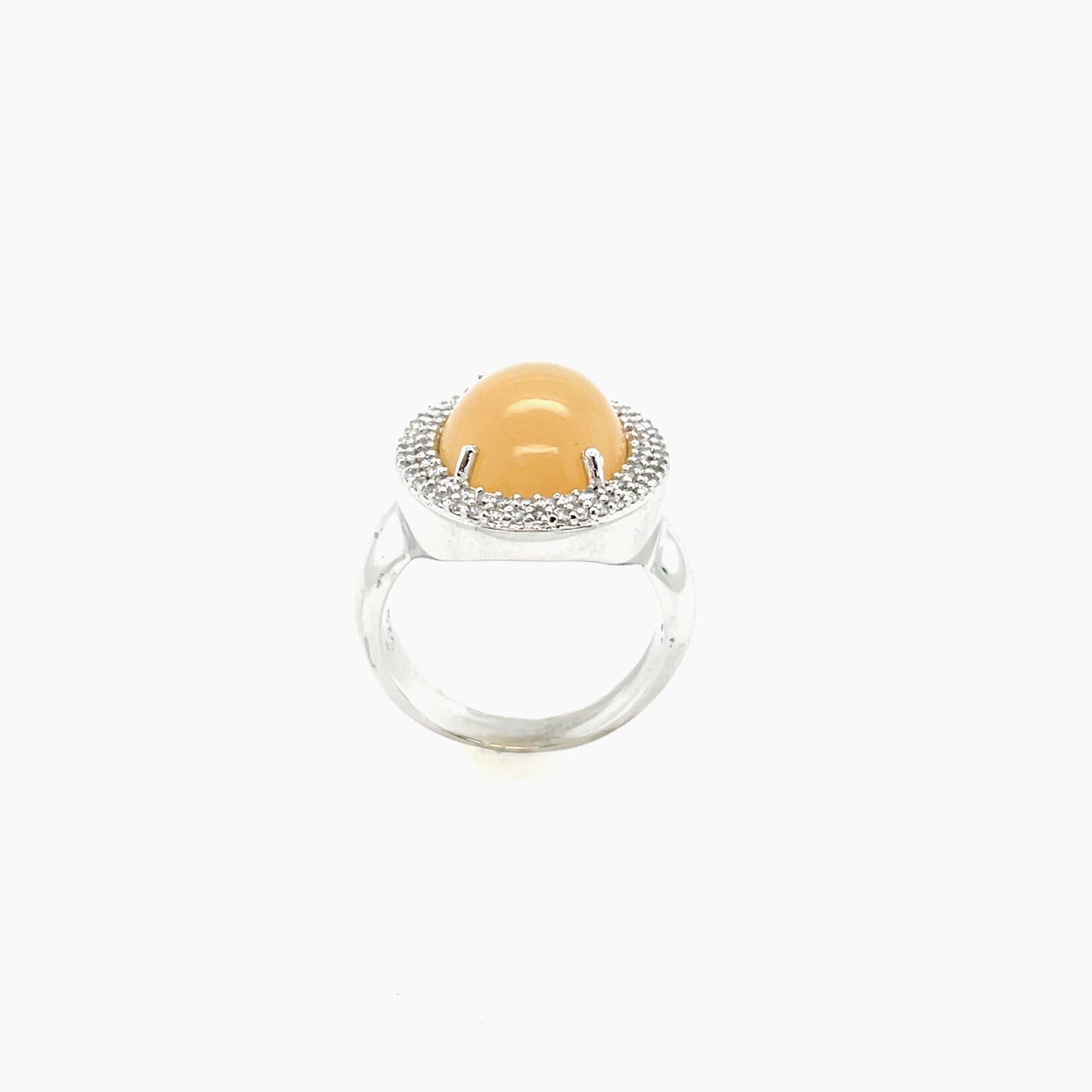 Ladies Quartz Fashion Ring / Silver Size 8