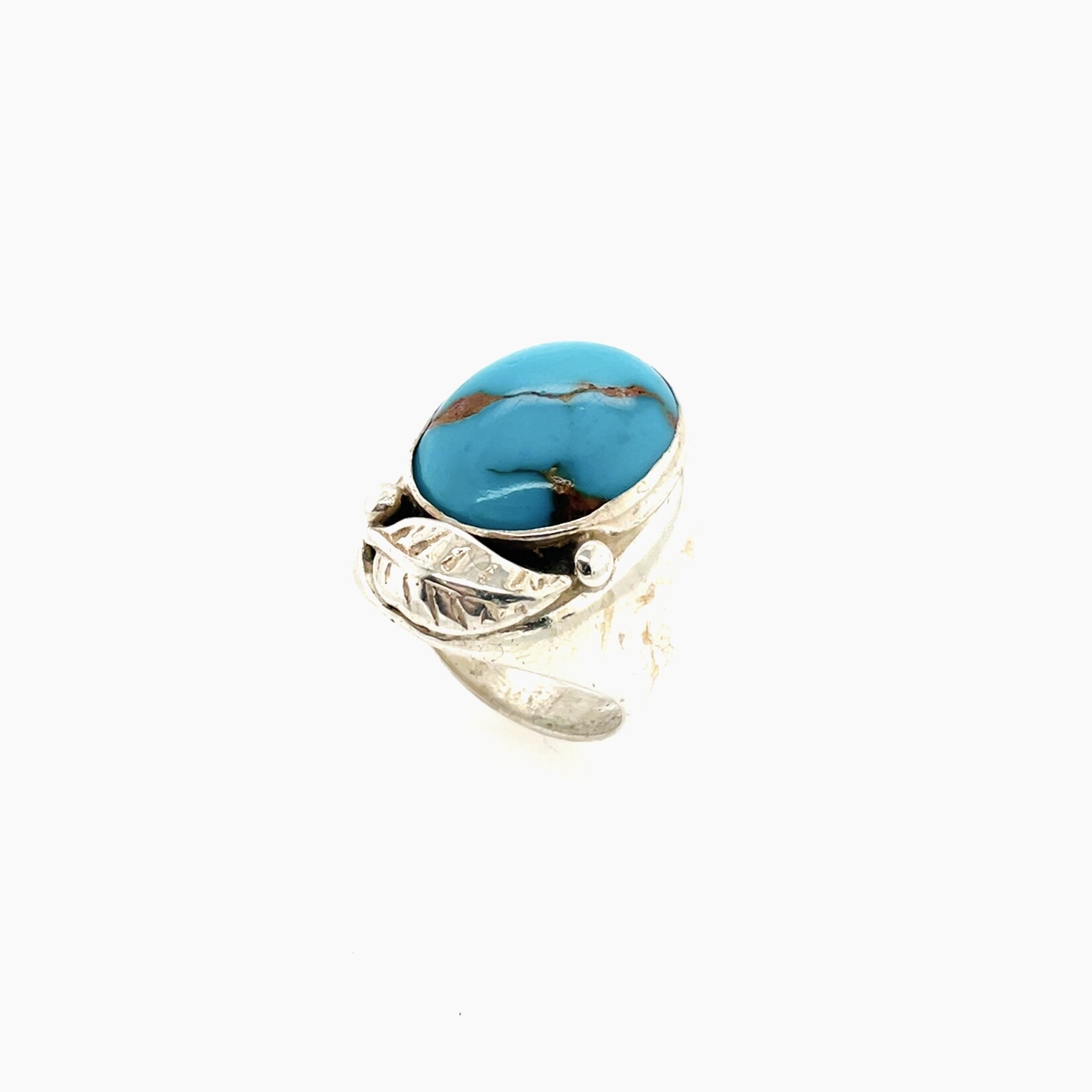 Sterling Silver Turquoise Fashion Ring Size 10