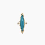 Elongated Turquoise Ring, Size 5