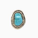Turquoise Rope Ring, Size 6