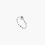 In Season Jewelry Silver Simulated February Birthstone CZ Baby Ring SZ 2