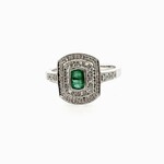 14K Emerald Diamond, Size 7