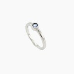 In Season Jewelry Silver Simulated December Birthstone CZ Baby Ring SZ 3