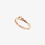 In Season Jewelry Sister Stars CZ SZ 5 Kids -Rose Gold Plated Sterling Silver