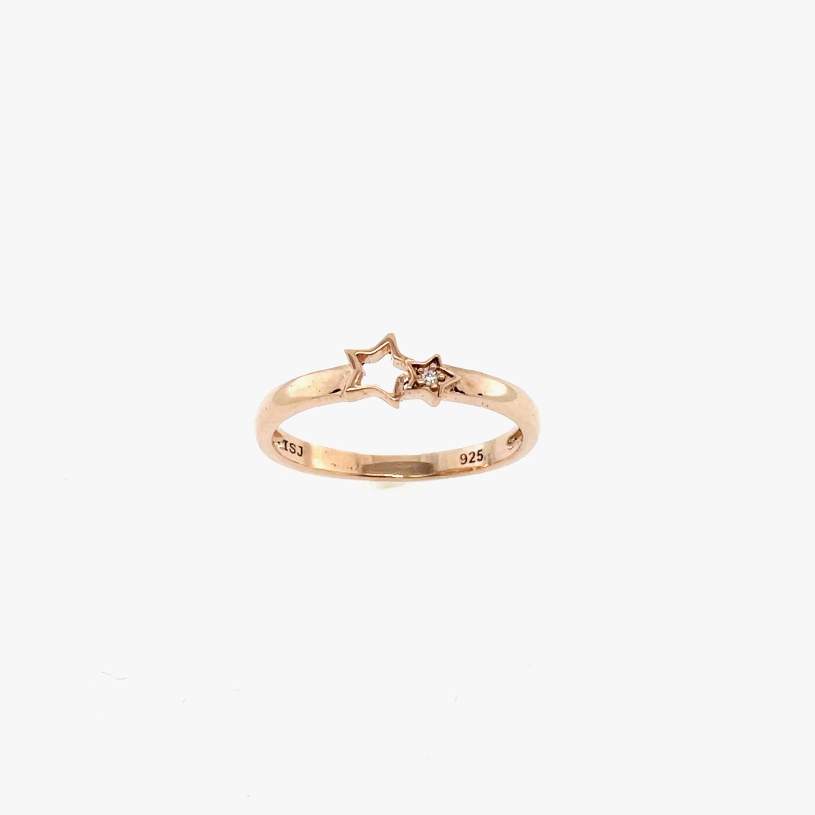 In Season Jewelry Sister Stars CZ SZ 5 Kids -Rose Gold Plated Sterling Silver