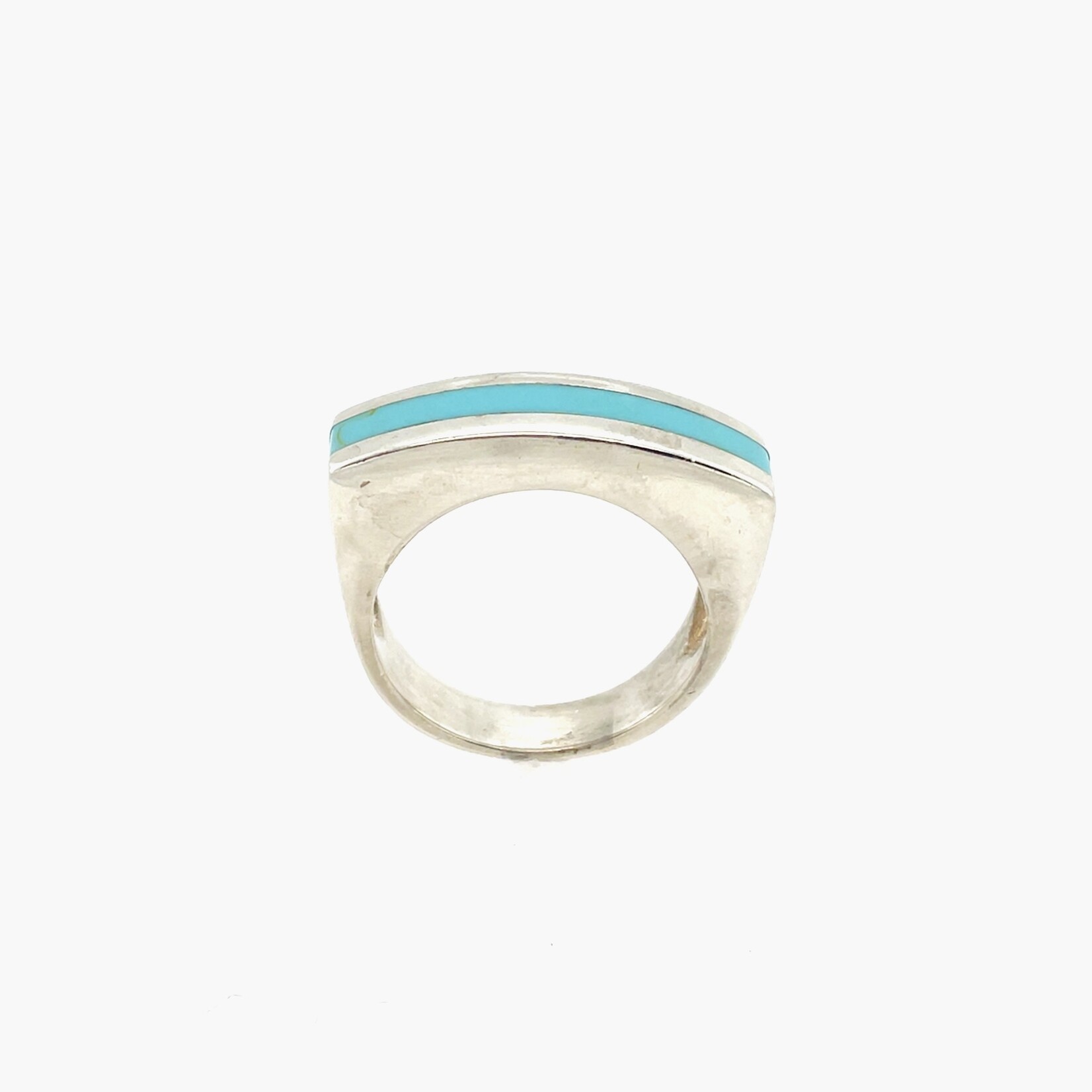 Sterling Silver Turquoise Fashion Ring Size 6