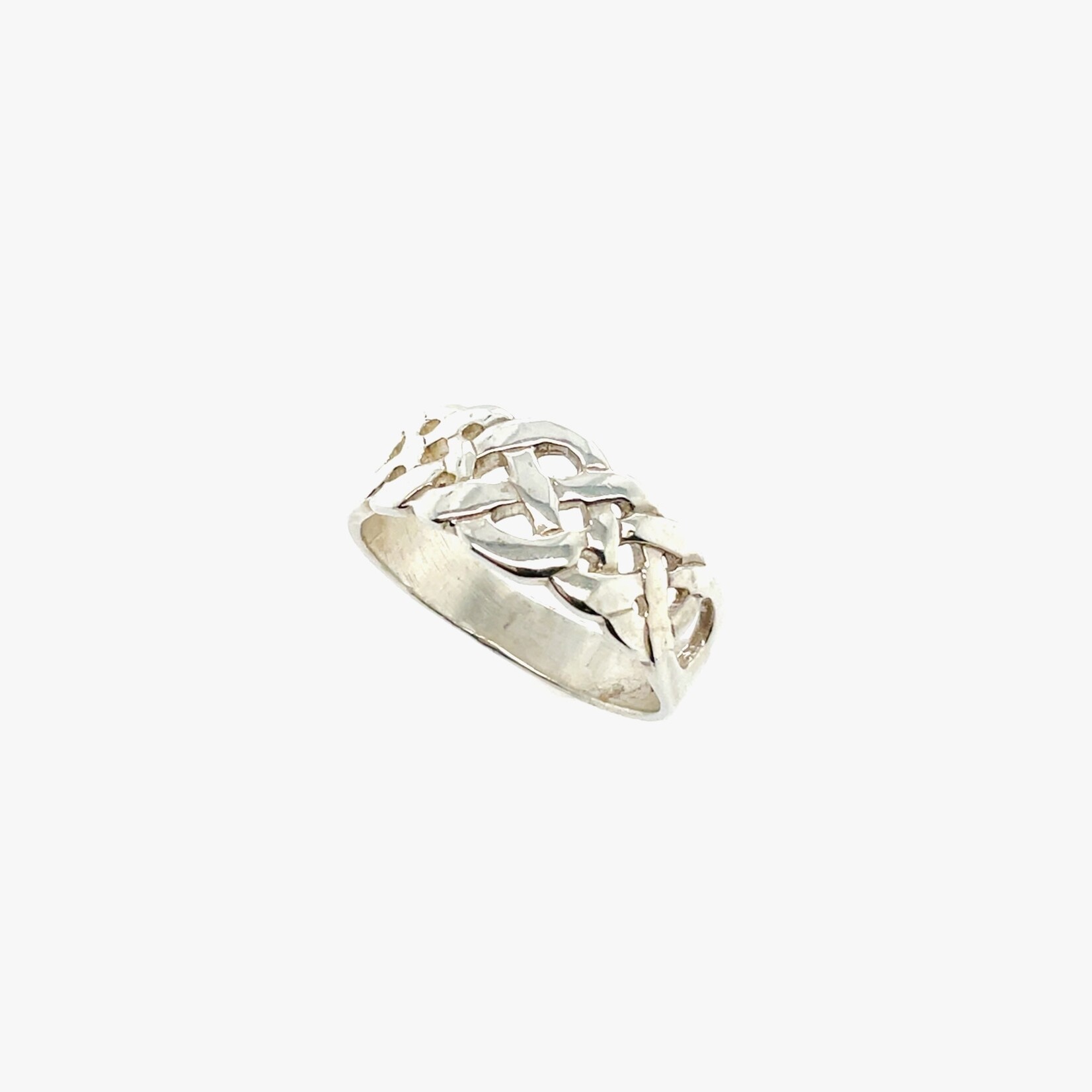 Silver Celtic Knot Braided Style Band Size 6.5