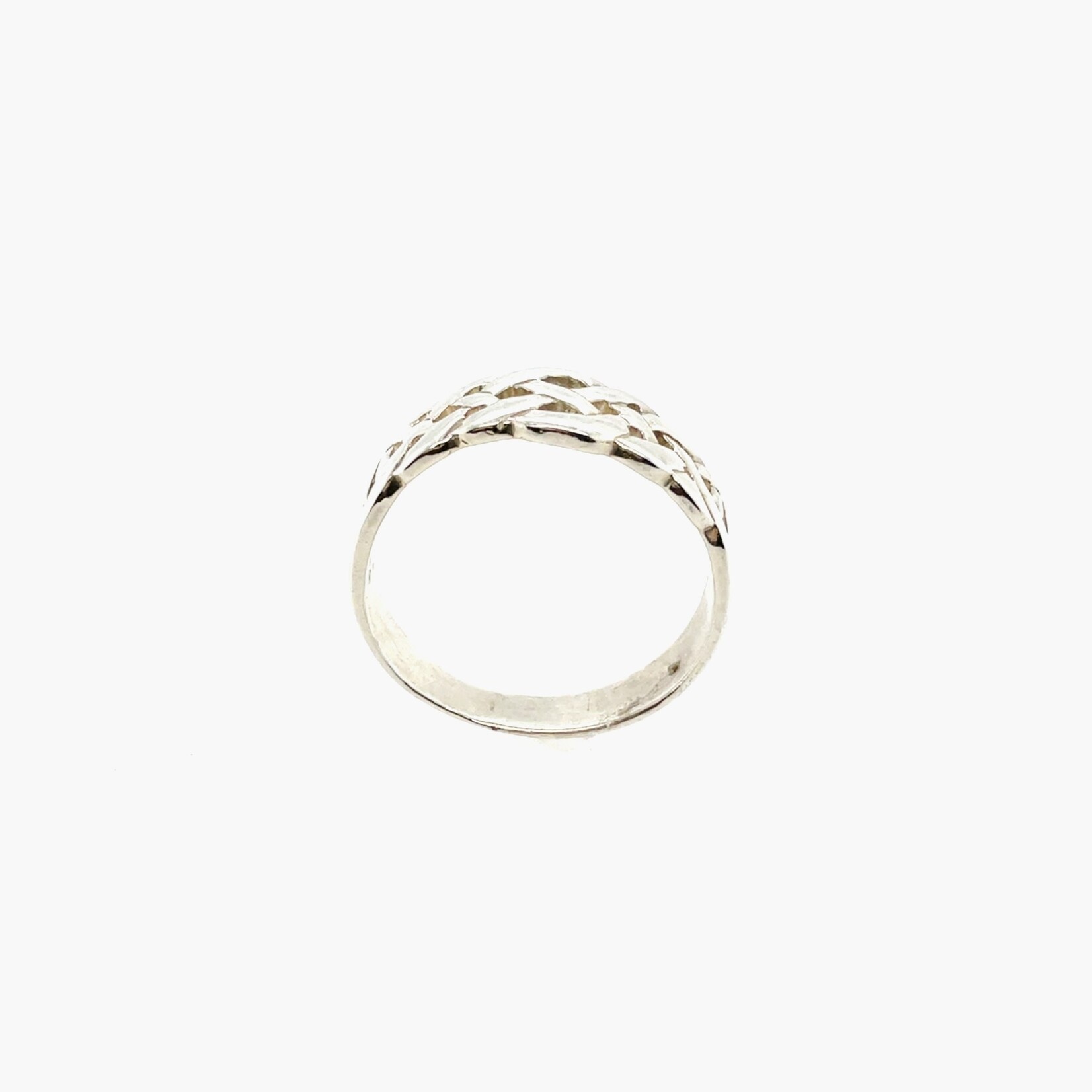 Silver Celtic Knot Braided Style Band Size 6.5