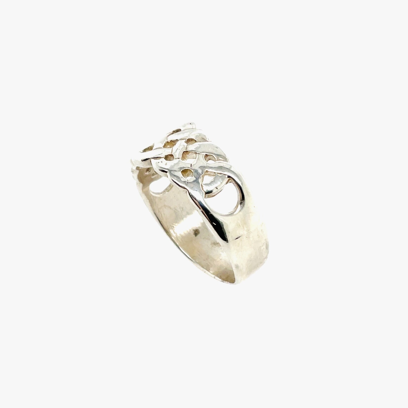 Silver Celtic Knot Braided Style Band Size 6.5