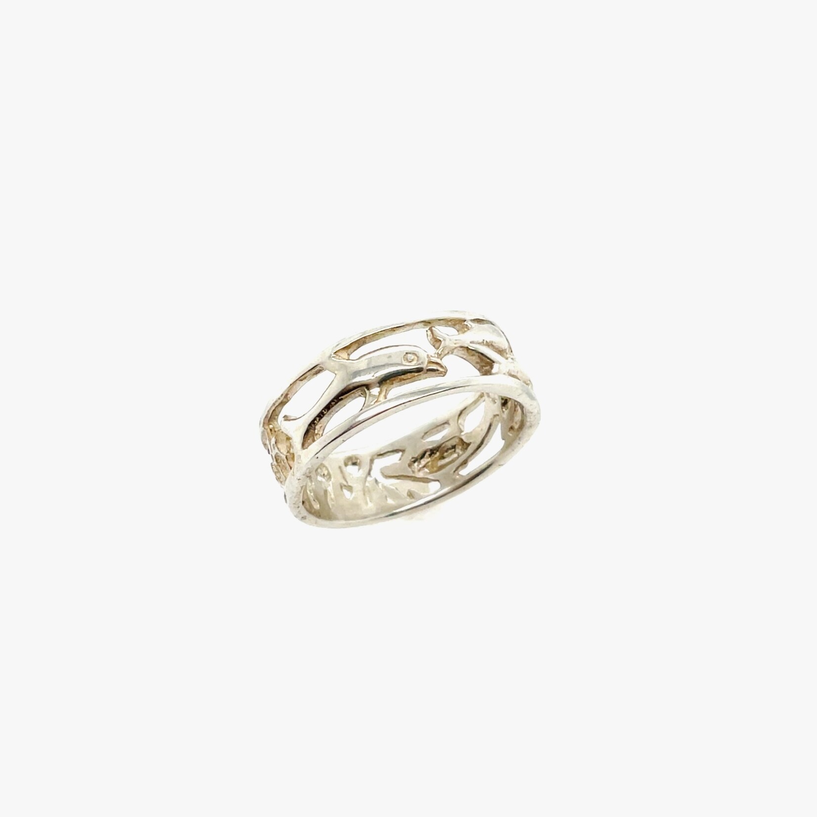 Sterling Silver Dolphin Fashion Ring Size 6