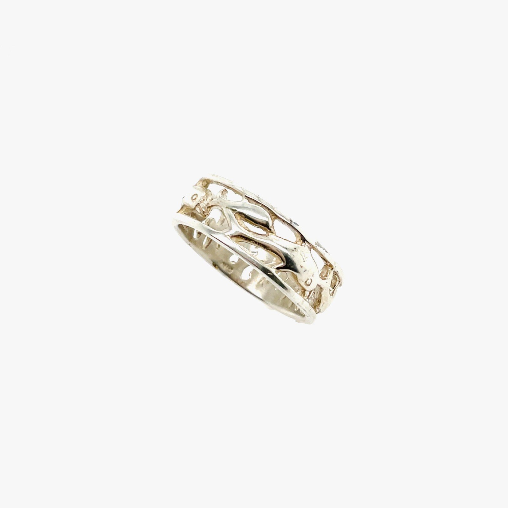 Sterling Silver Dolphin Fashion Ring Size 6