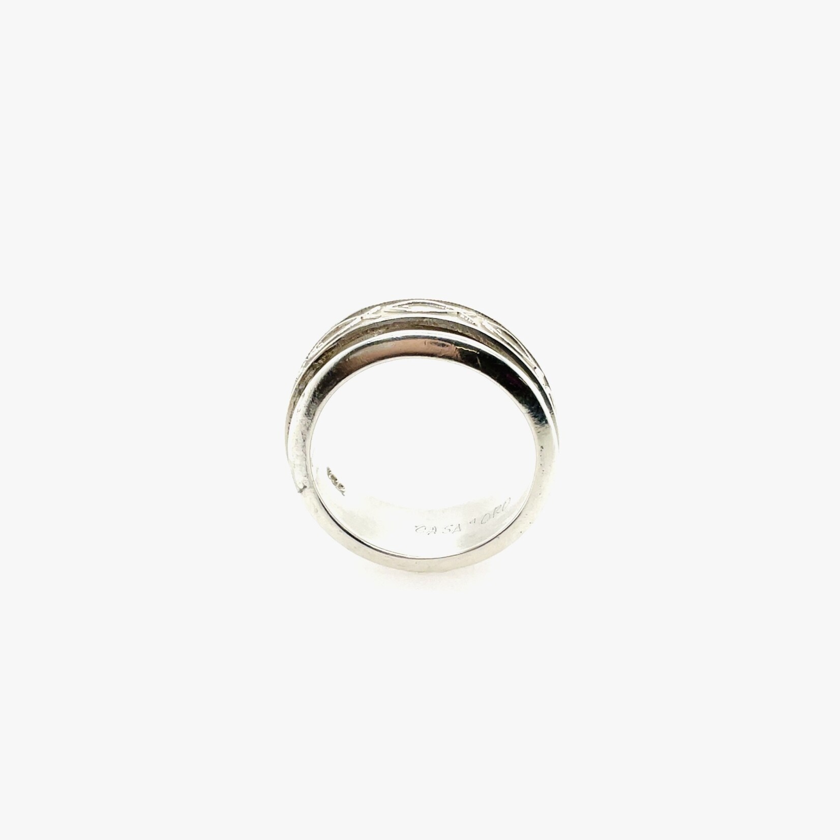 Sterling Silver Fish Spinner Ring Size 6