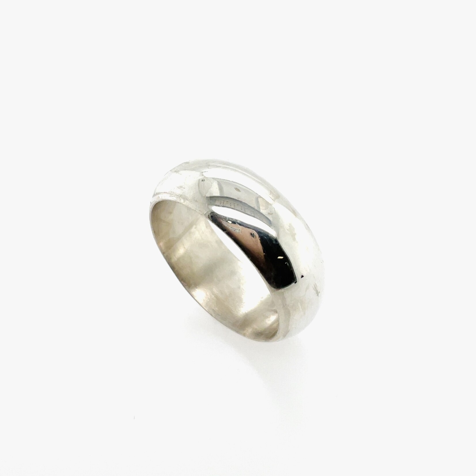 Silver Wedding Ring 8 MM Size 9