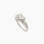 14K Heart Diamond Ring, Size 7