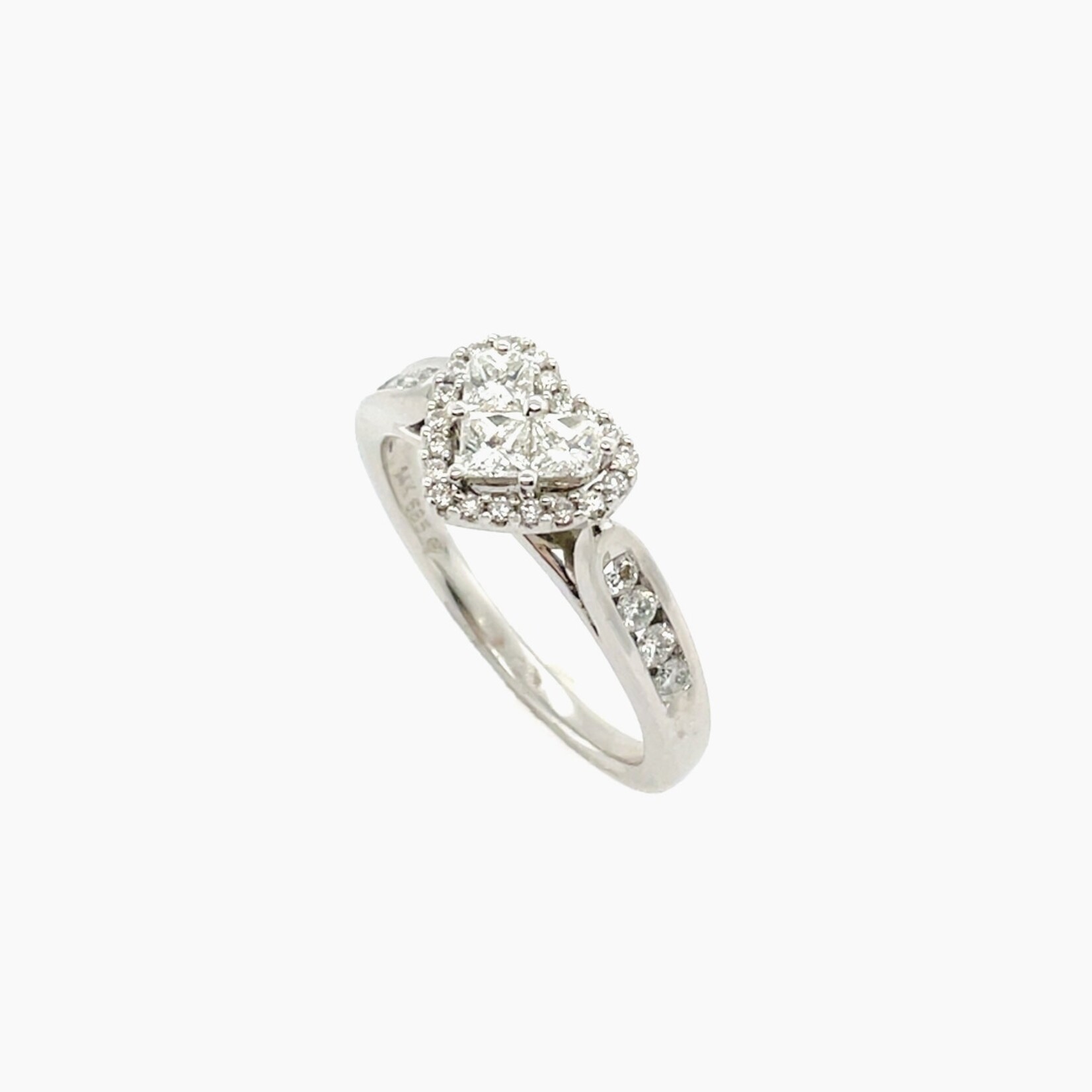 14 Kt White Gold  Diamond Ring 0.75 Ctw, Size 7