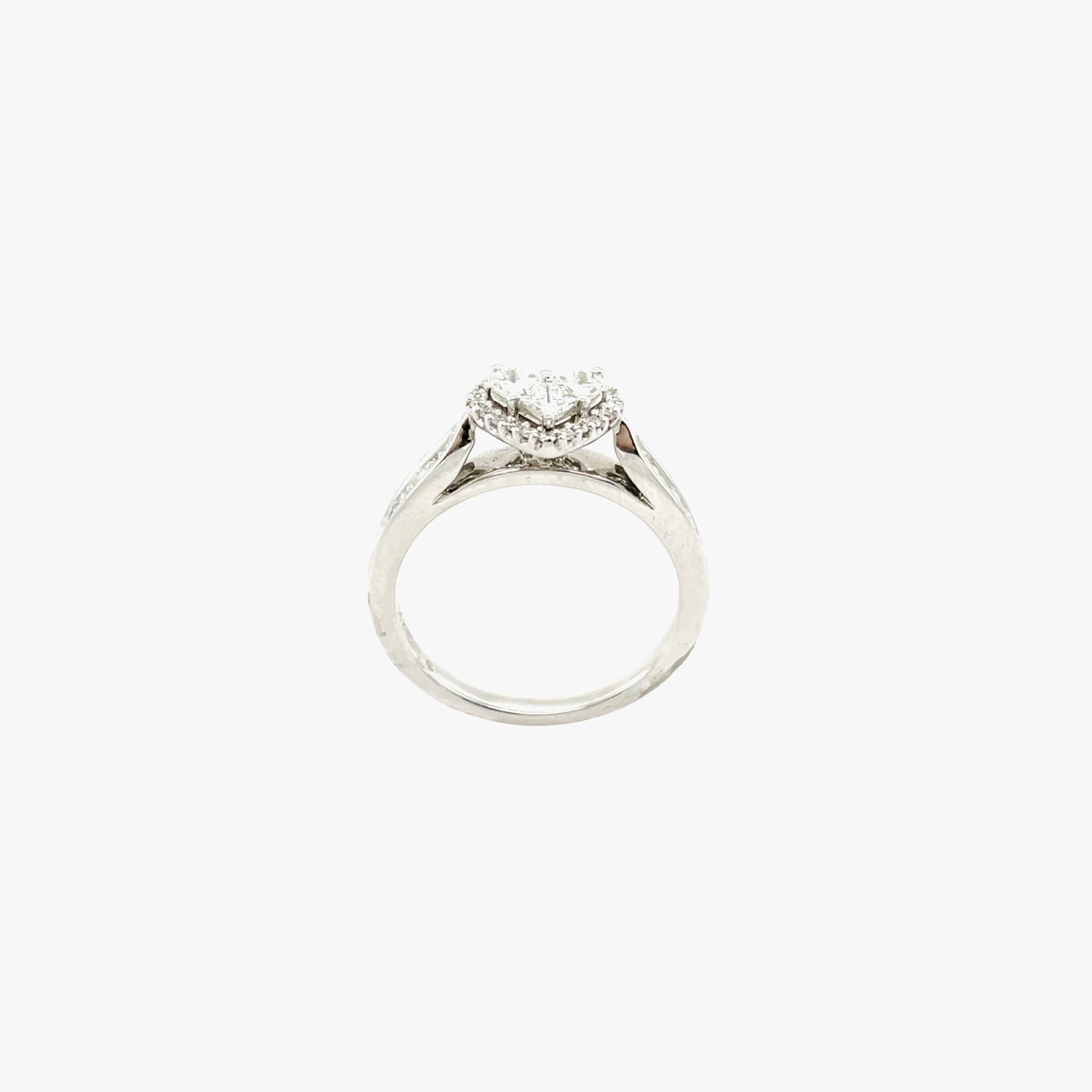 14 Kt White Gold  Diamond Ring 0.75 Ctw, Size 7