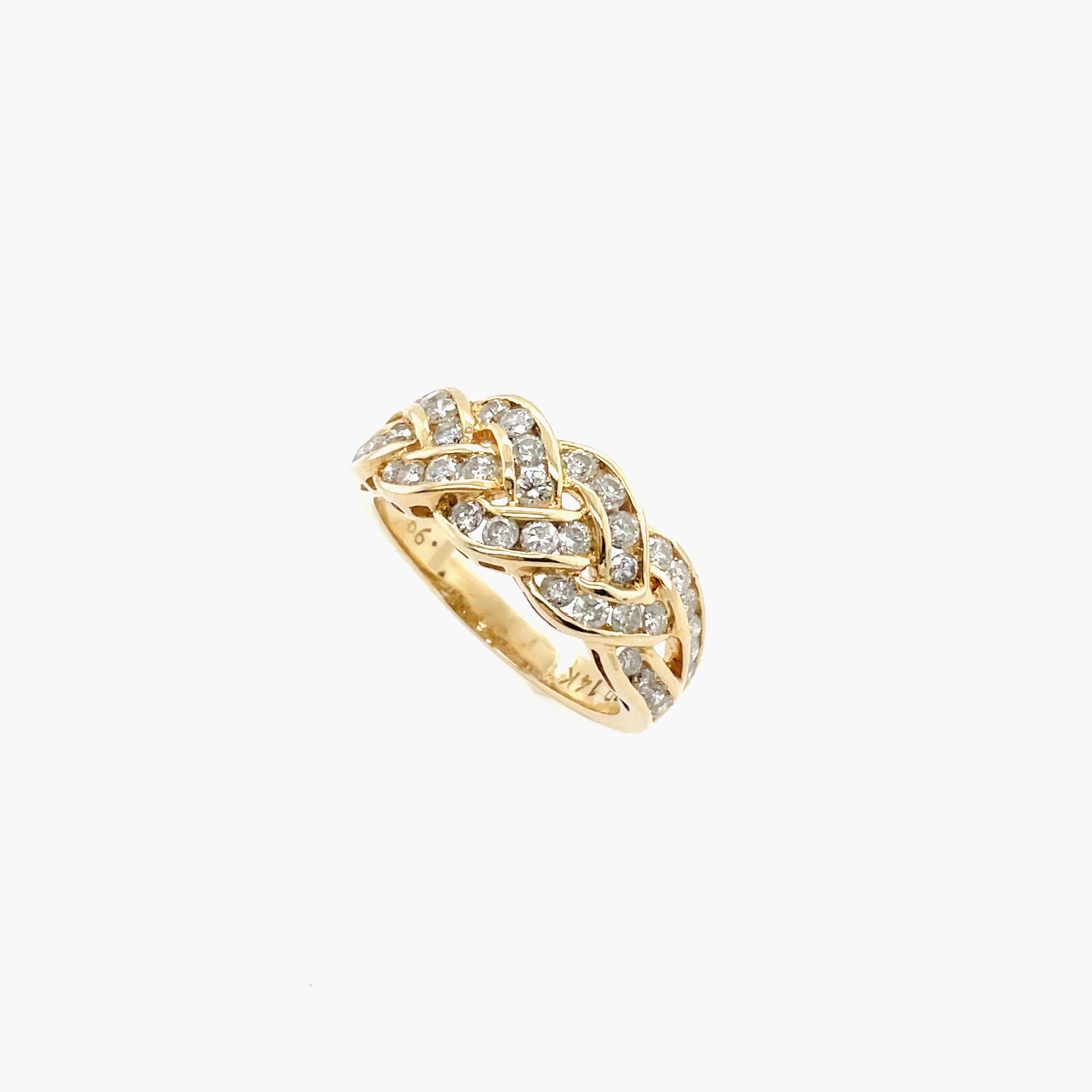 14K YG Ladies Eternity Diamond Ring,1.00CTW,#6.5