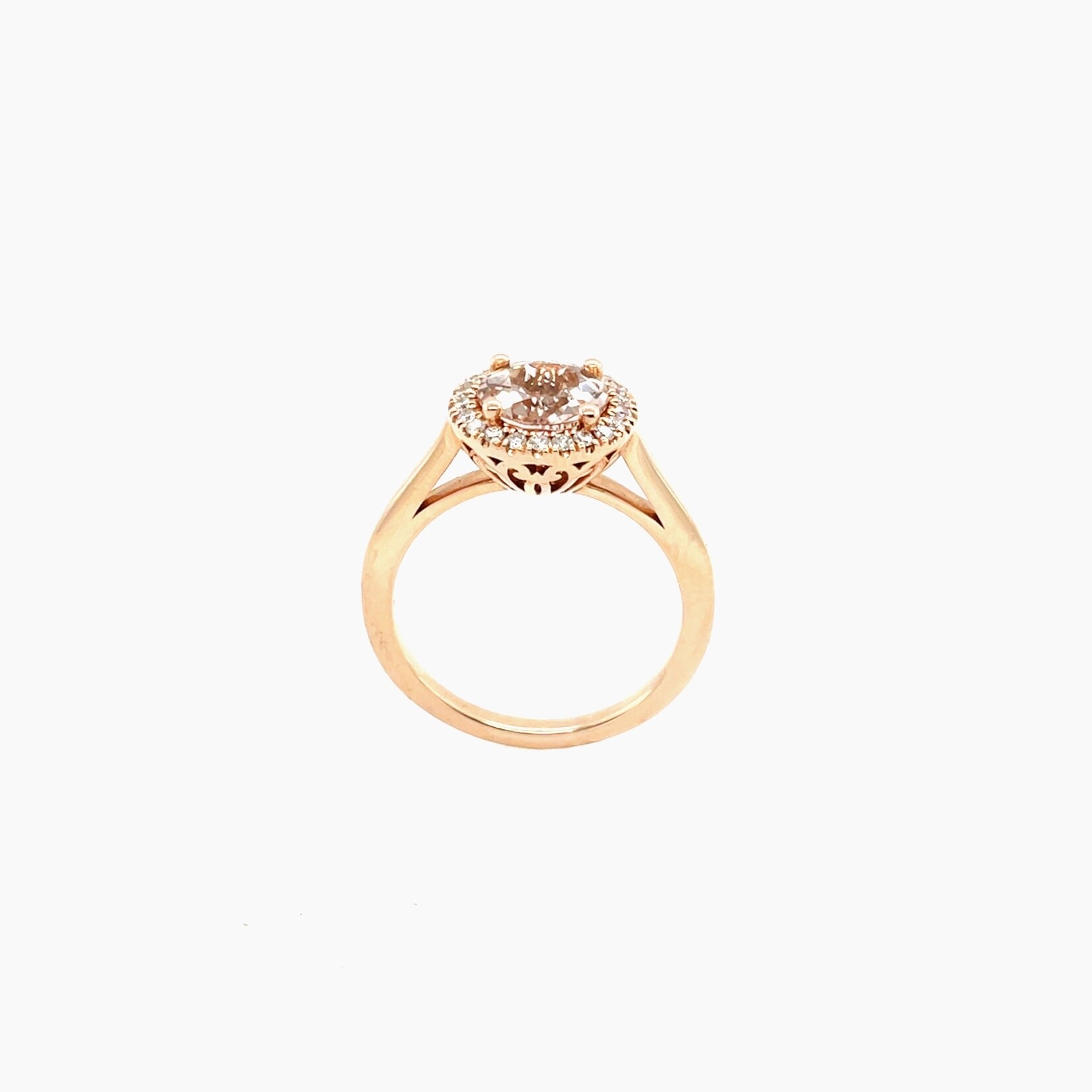 14K Rose Gold Morganite Size 6