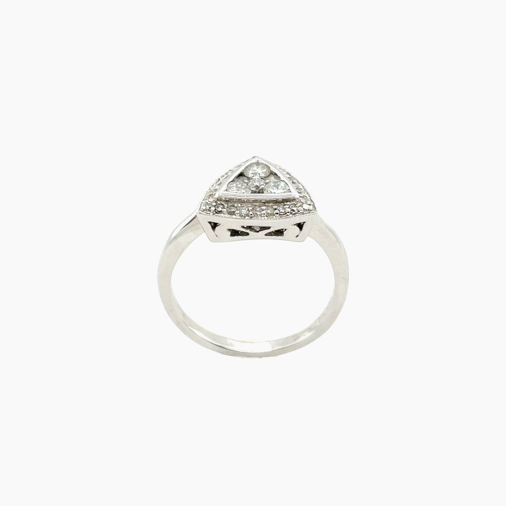14K Diamond Cluster Ring, Size 7