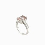 14K Cushion Morganite Ring, Size 7