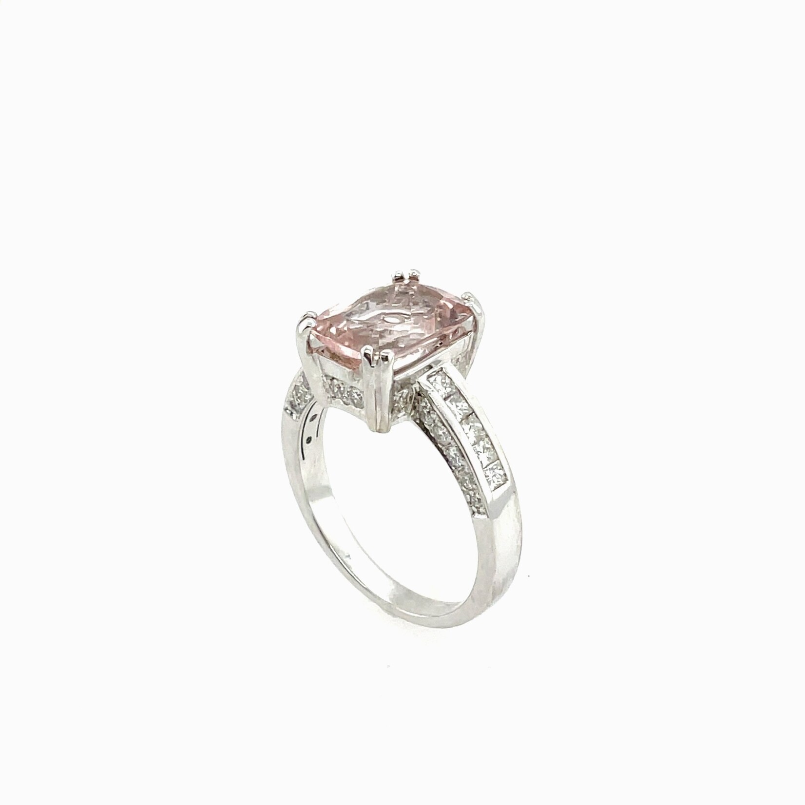 14K Cushion Cut Morganite Ring Size 7