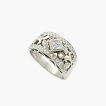 18K Round Cut Ring, Size 10