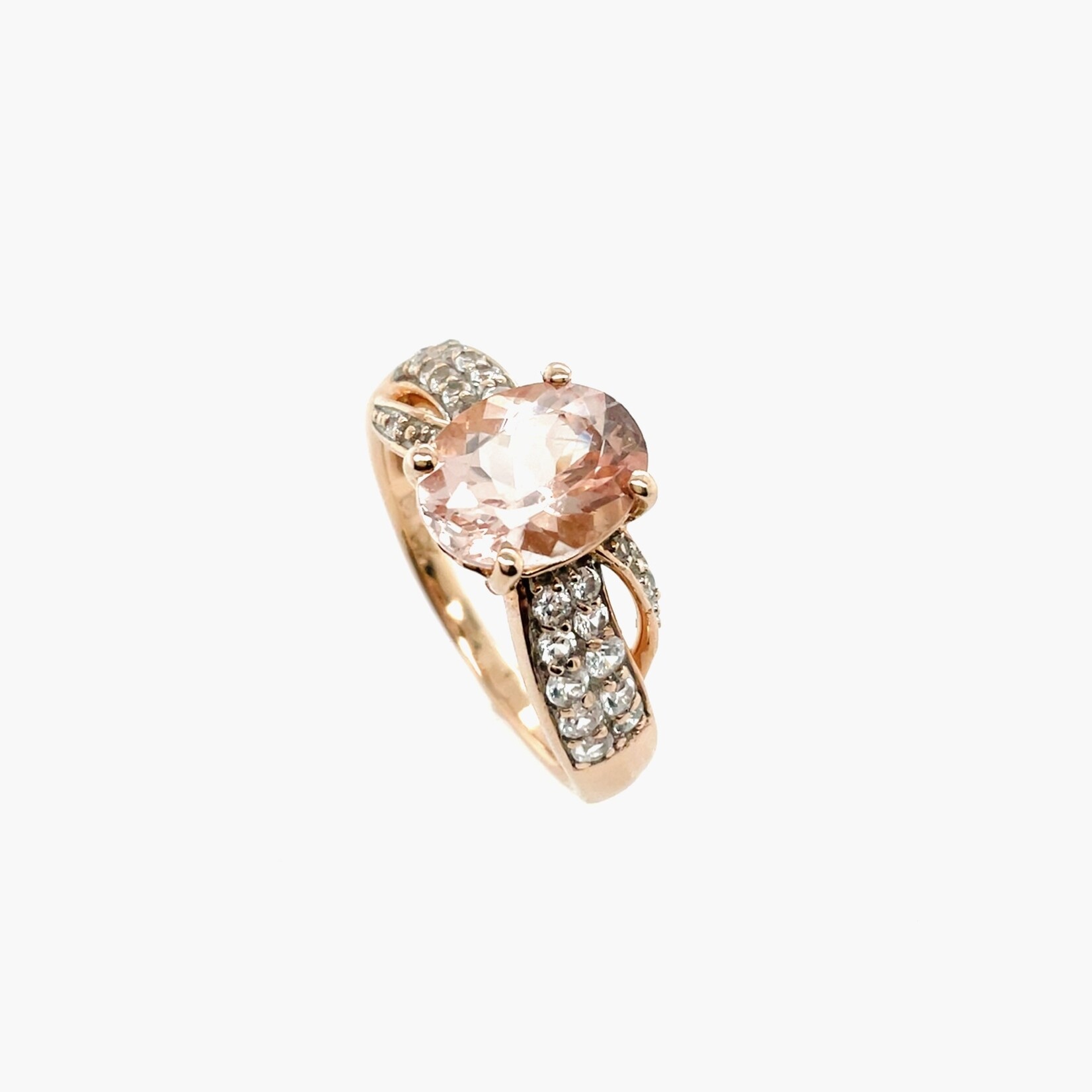 10K Ladies Rose Gold Ring, Size 7