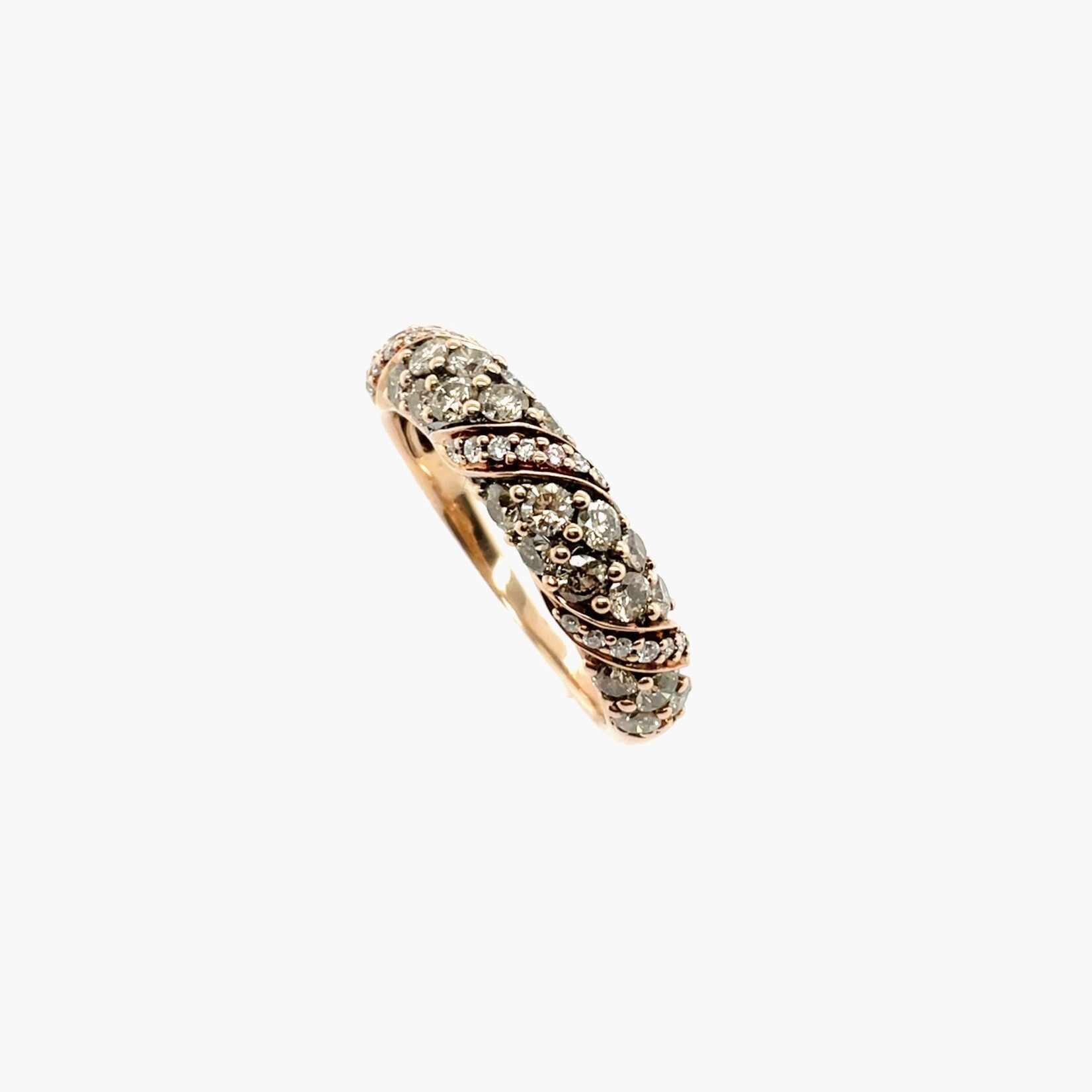 14K Rose Gold Champagne Diamond Size 7