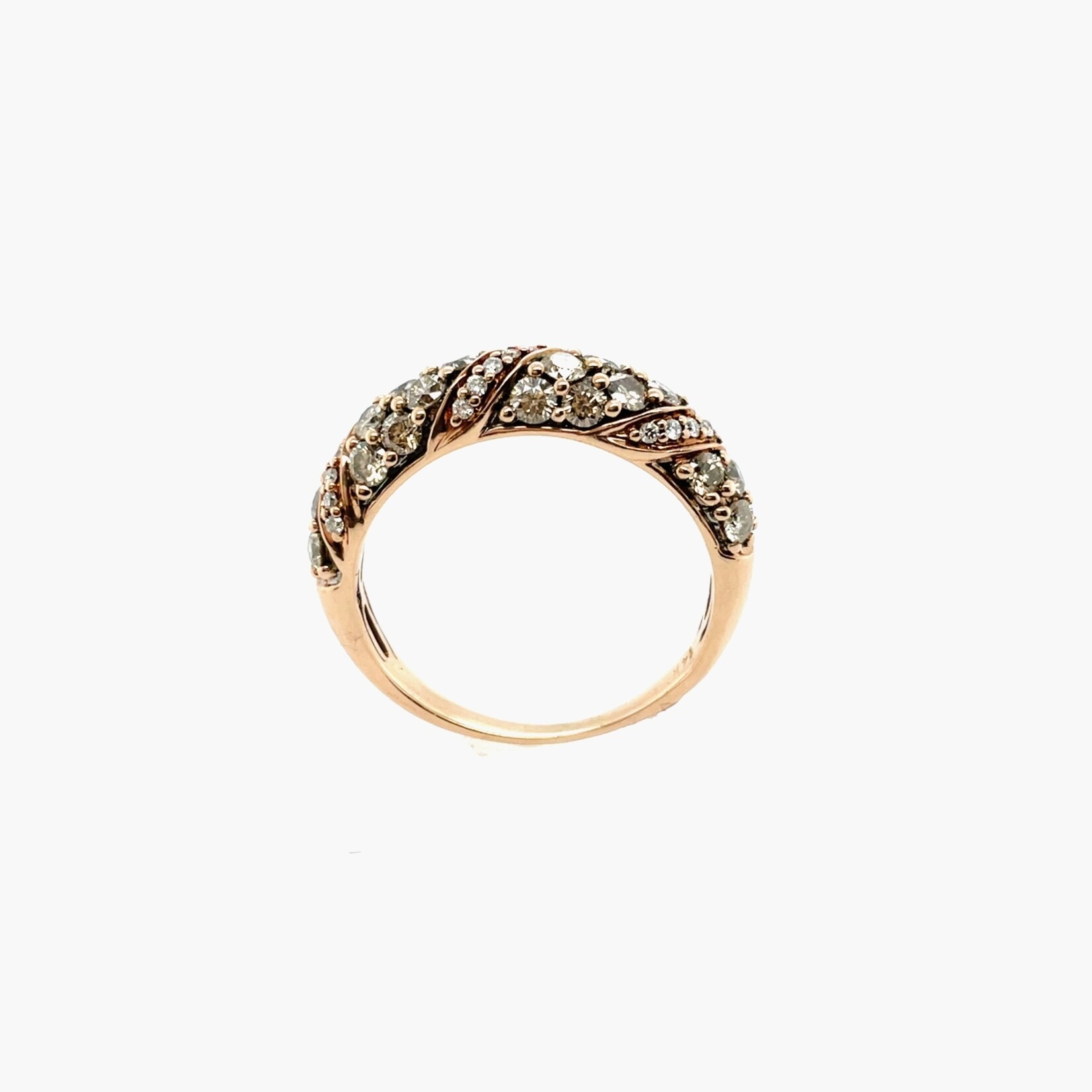 14K Rose Gold Champagne Diamond Size 7