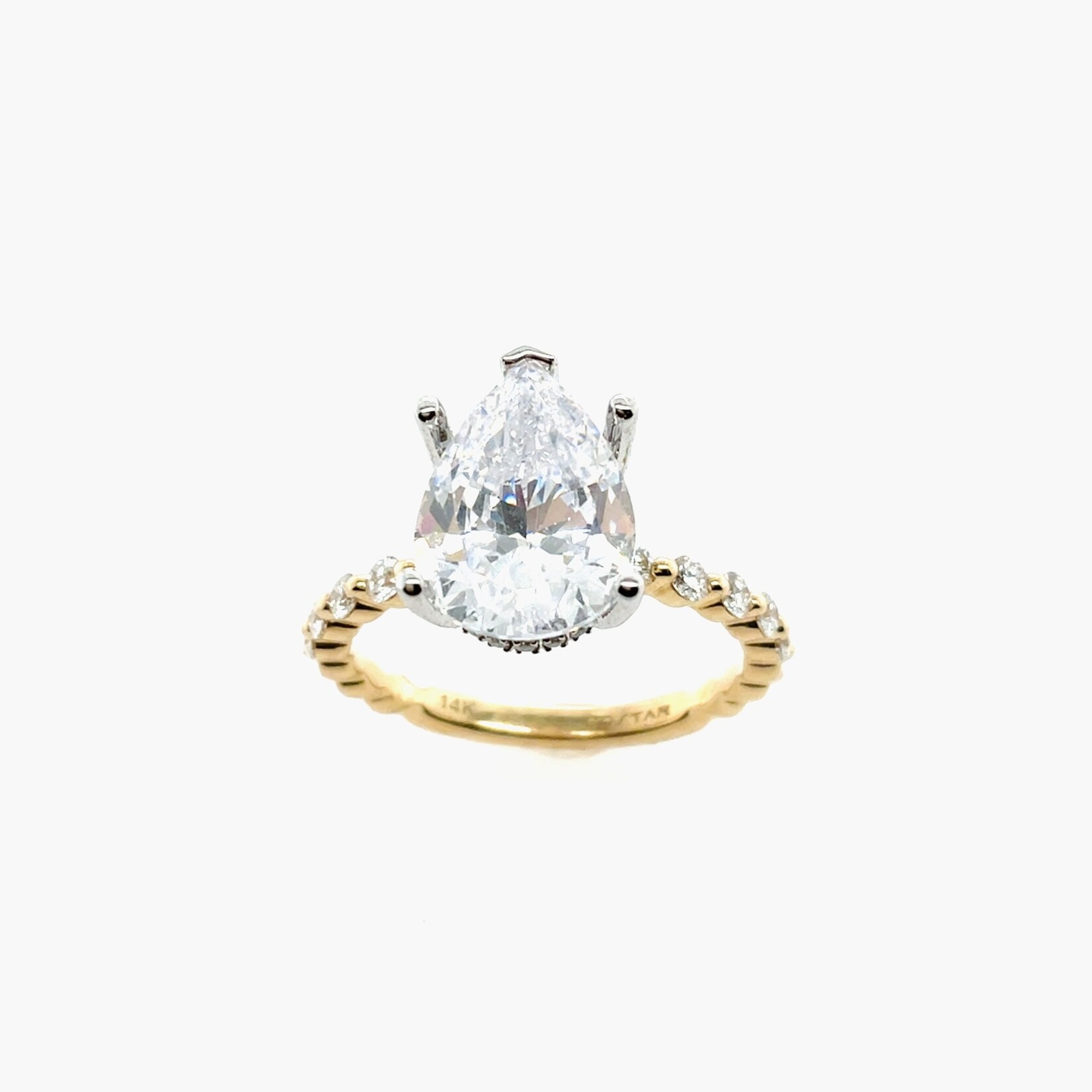 14K Pear engagement Ring Size 6