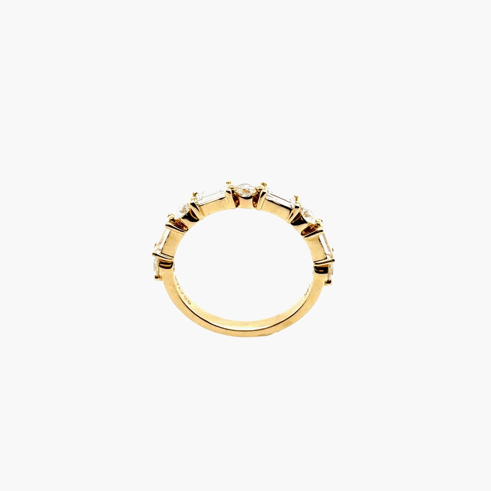 14K Baguette Wedding Band Size 6