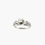 Millenia 14k White Gold Princess Cut Engagement Ring, Size 7