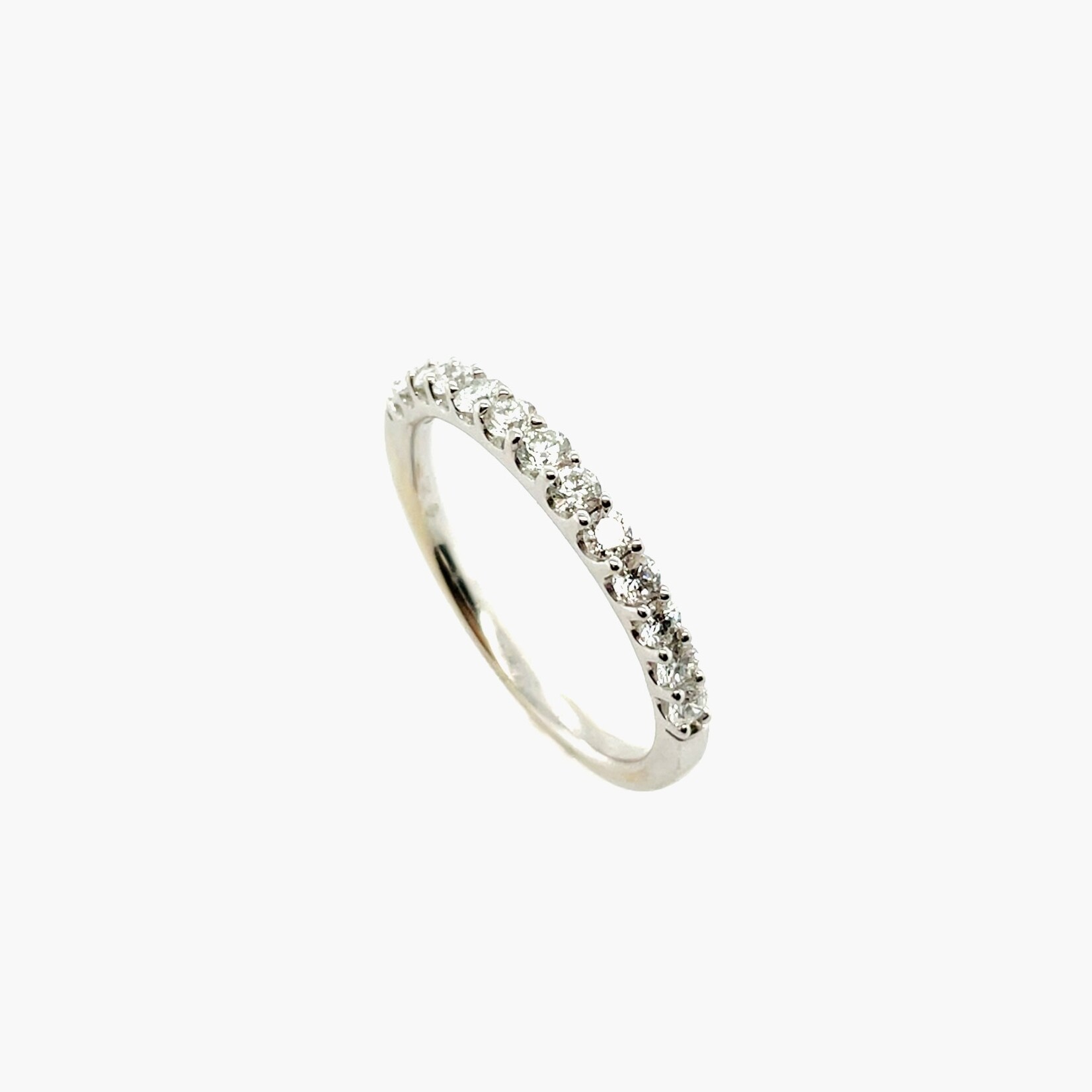 14 Kt White Gold Ladies Diamond Wedding Band .40 Ctw #7