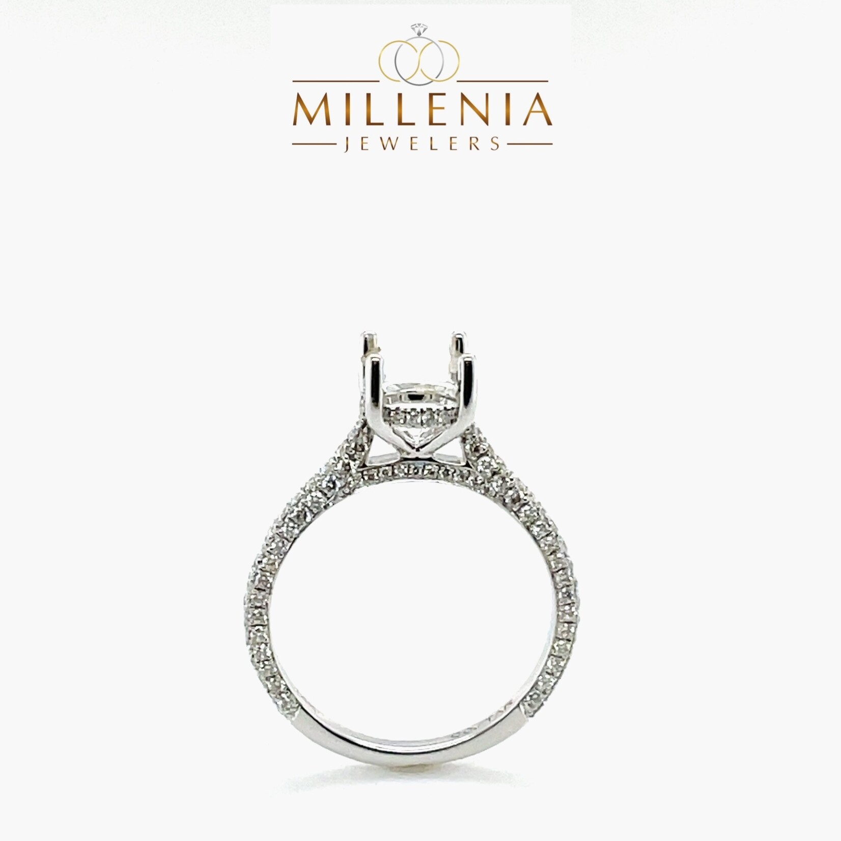 14K Fancy Engagement Ring Mount Size 6