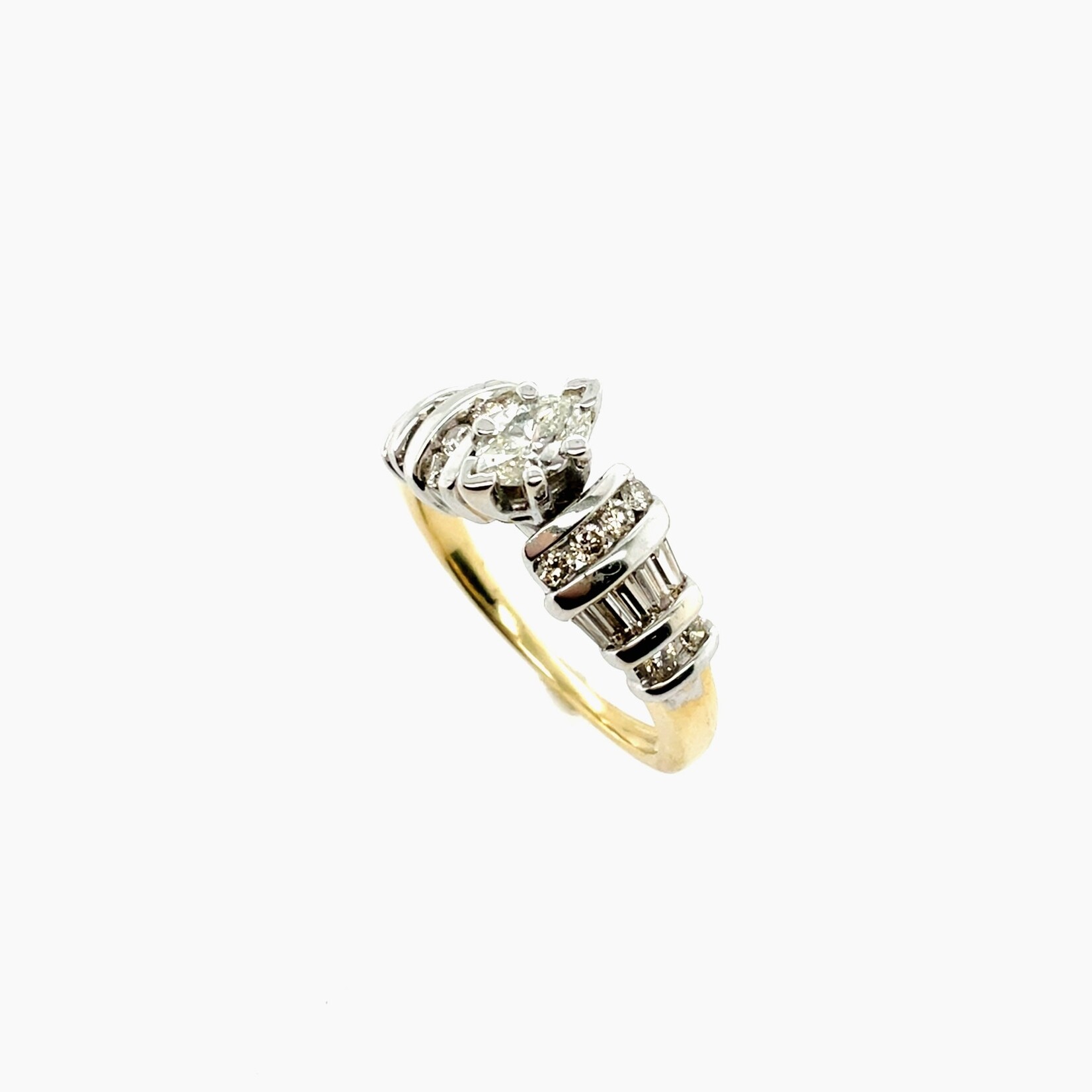 14K Yellow Gold Marquise Cut Size 6