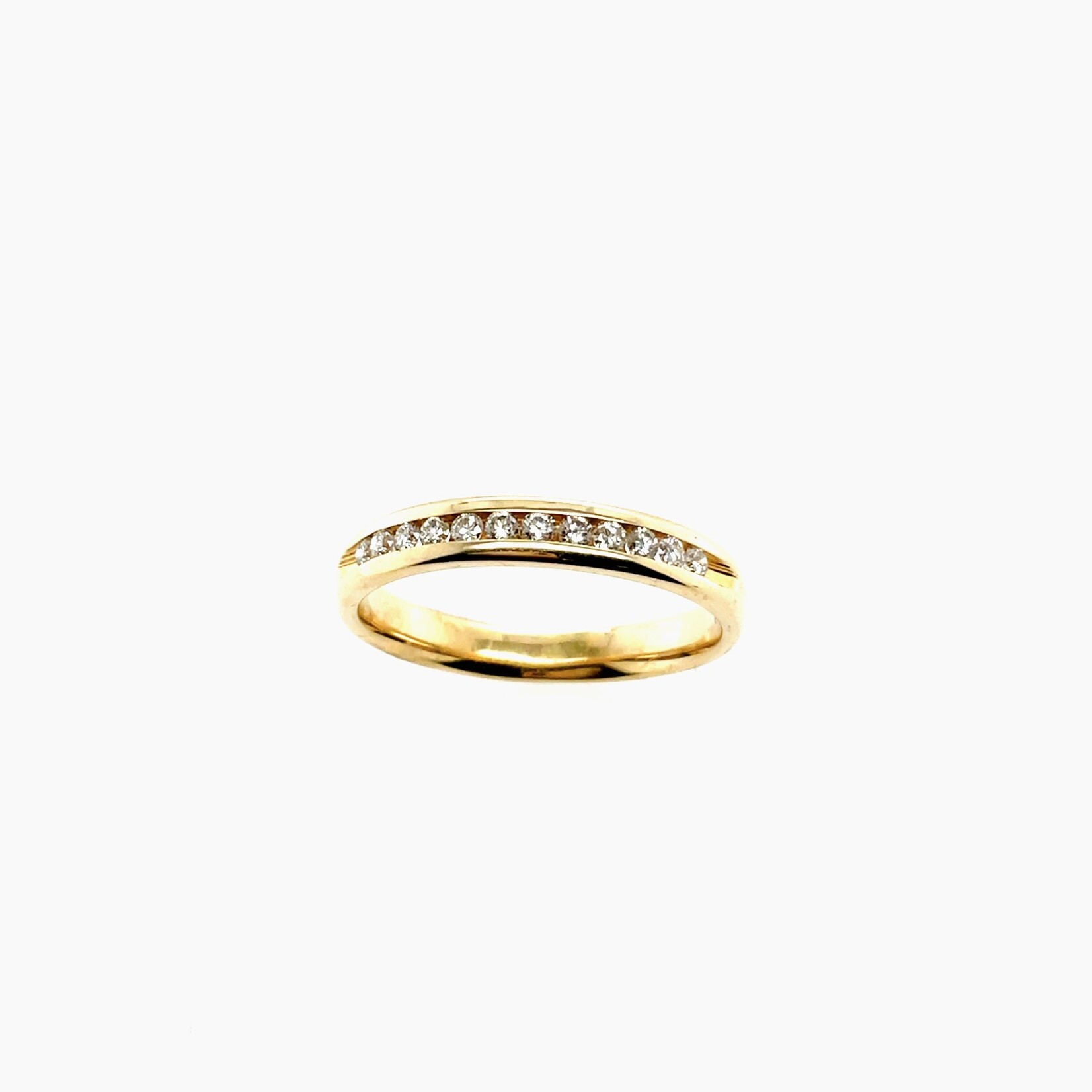 14K Yellow Gold Ladies Diamond Band Size 8.5