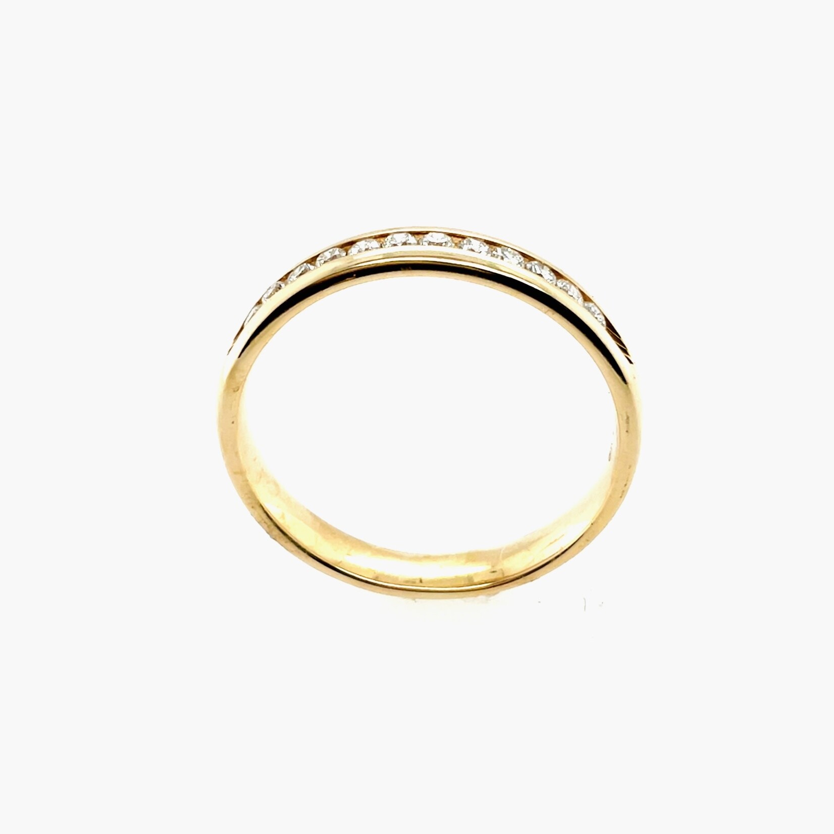 14K Yellow Gold Ladies Diamond Band Size 8.5
