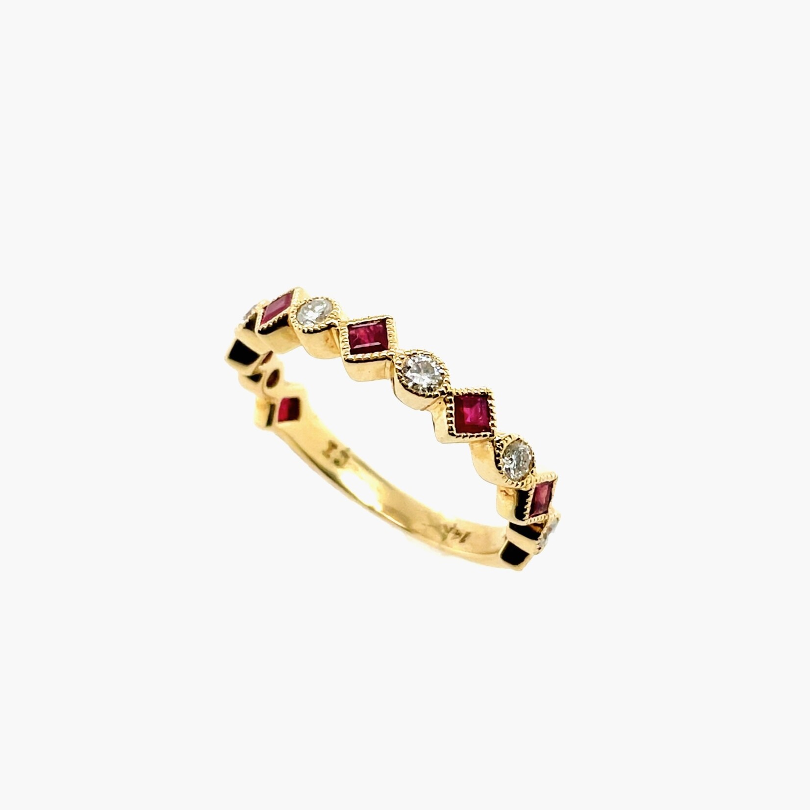 14K Diamond and Ruby Band Size 7