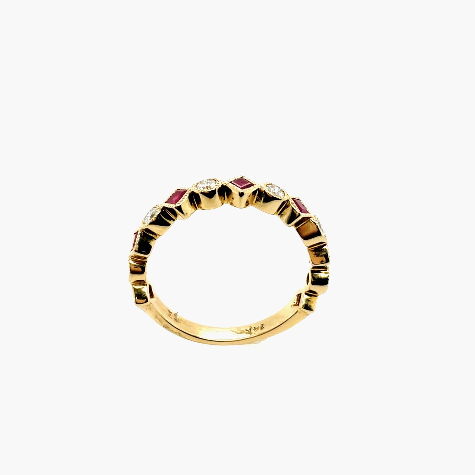 14K Diamond and Ruby Band Size 7