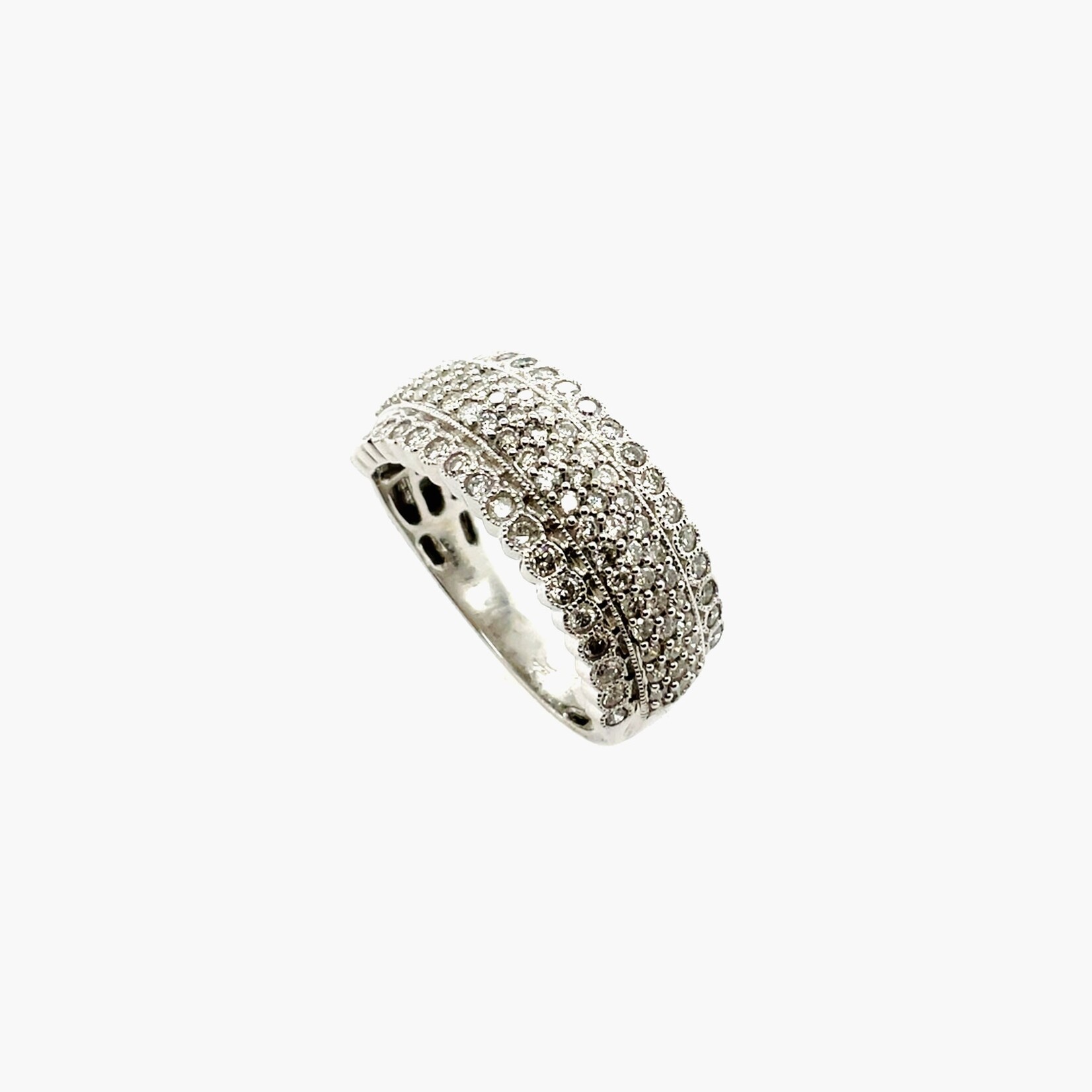 Millenia 14K 1CTW White Gold Diamond Band, Size 7
