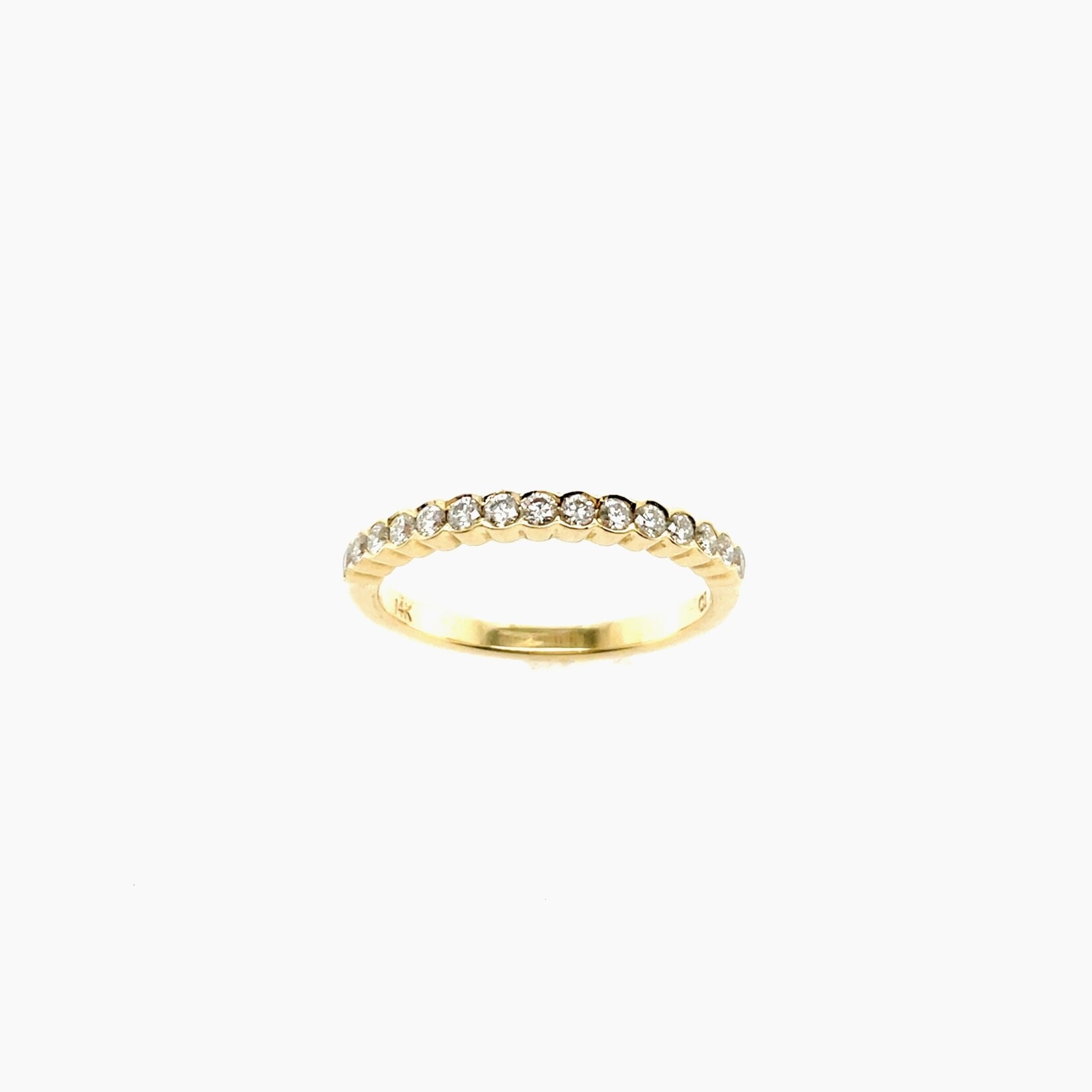14Kt Yellow  Gold Diamond Band Size 6