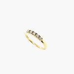 14 Kt Ladies Round Cut Diamond Wedding Band, Size 7