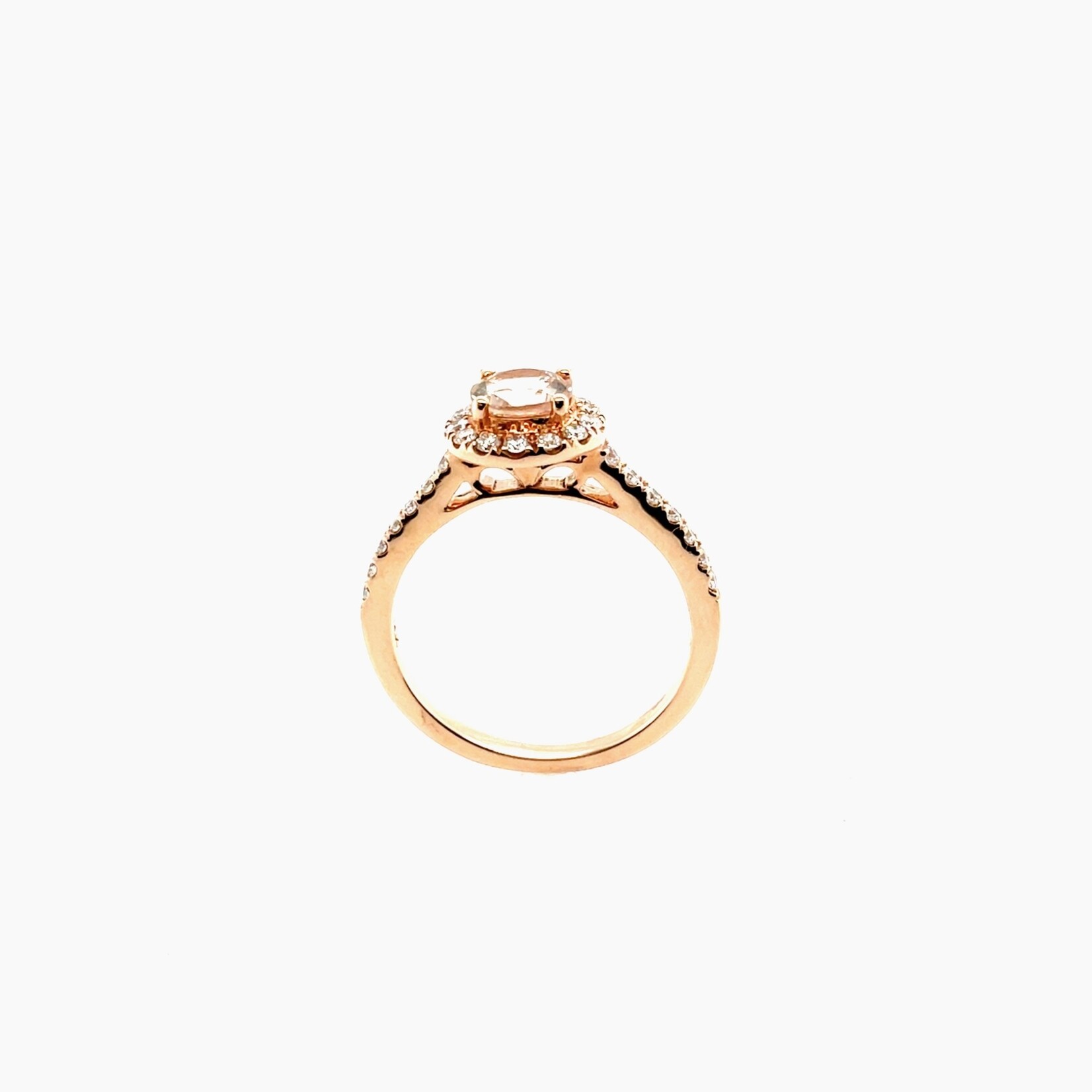 14K Rose Gold Dia .6 Ct 6 Mo .35 Ct, Size 6