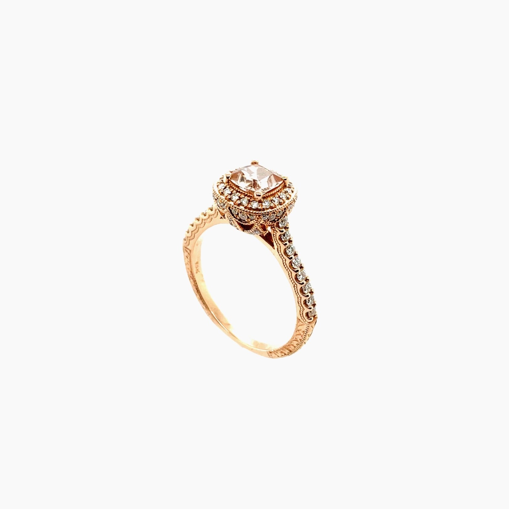 14K Rose Gold Morganite Size 6