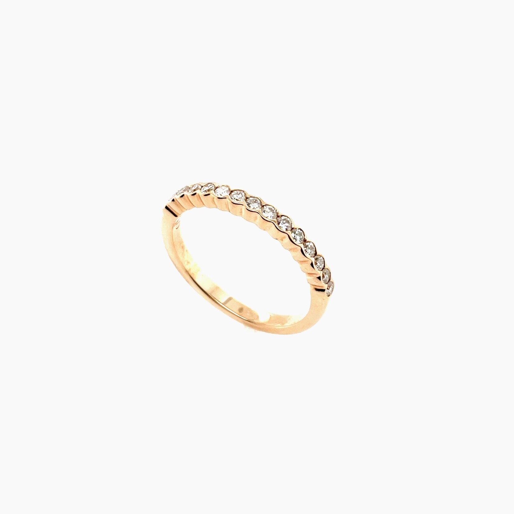 14K Rose Gold Diamond Band Size 6