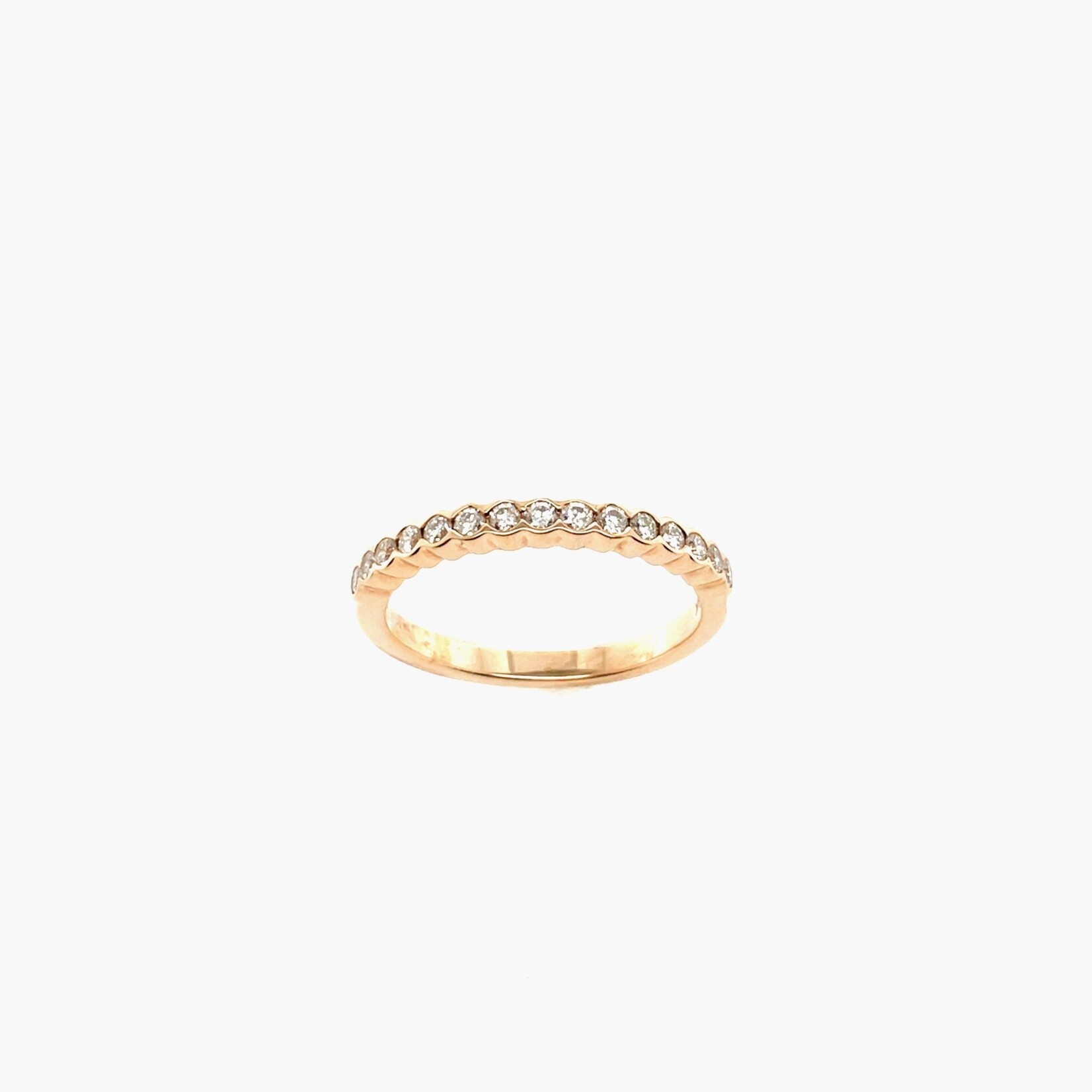 14K Rose Gold Diamond Band Size 6
