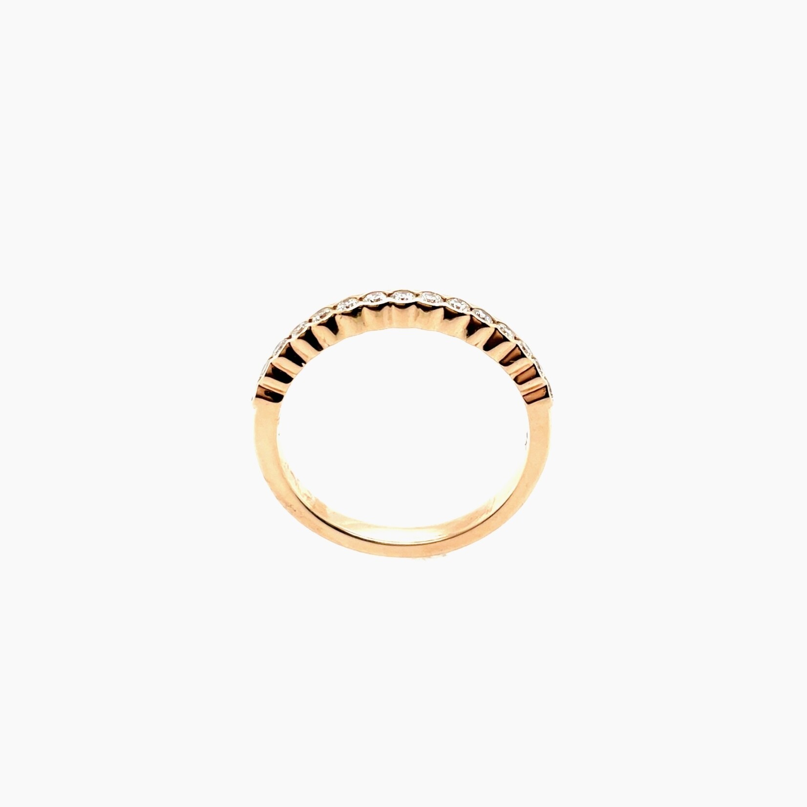 14K Rose Gold Diamond Band Size 6