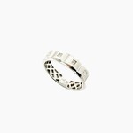 14K Men's Square Diamond Ring Size 10