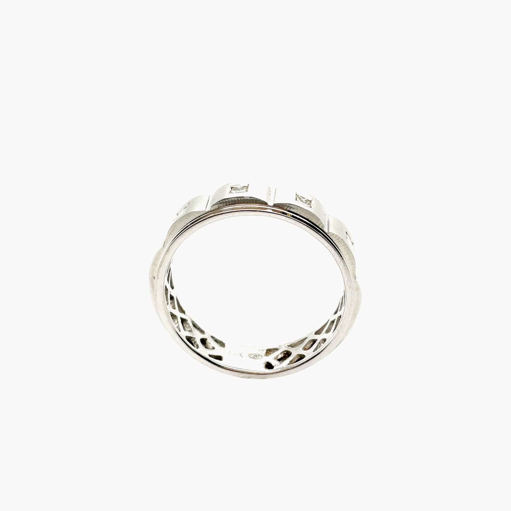 14K Men's Square Diamond Ring Size 10