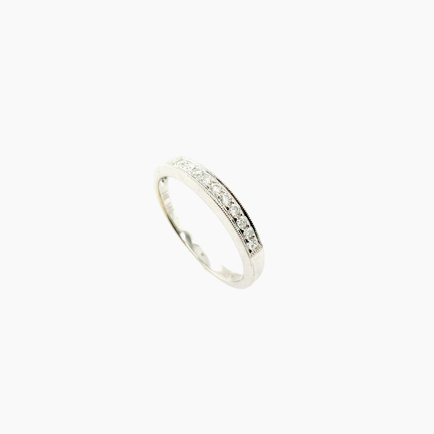 14Kt W G Ladies Dia Ring .14 Ctw Size 6